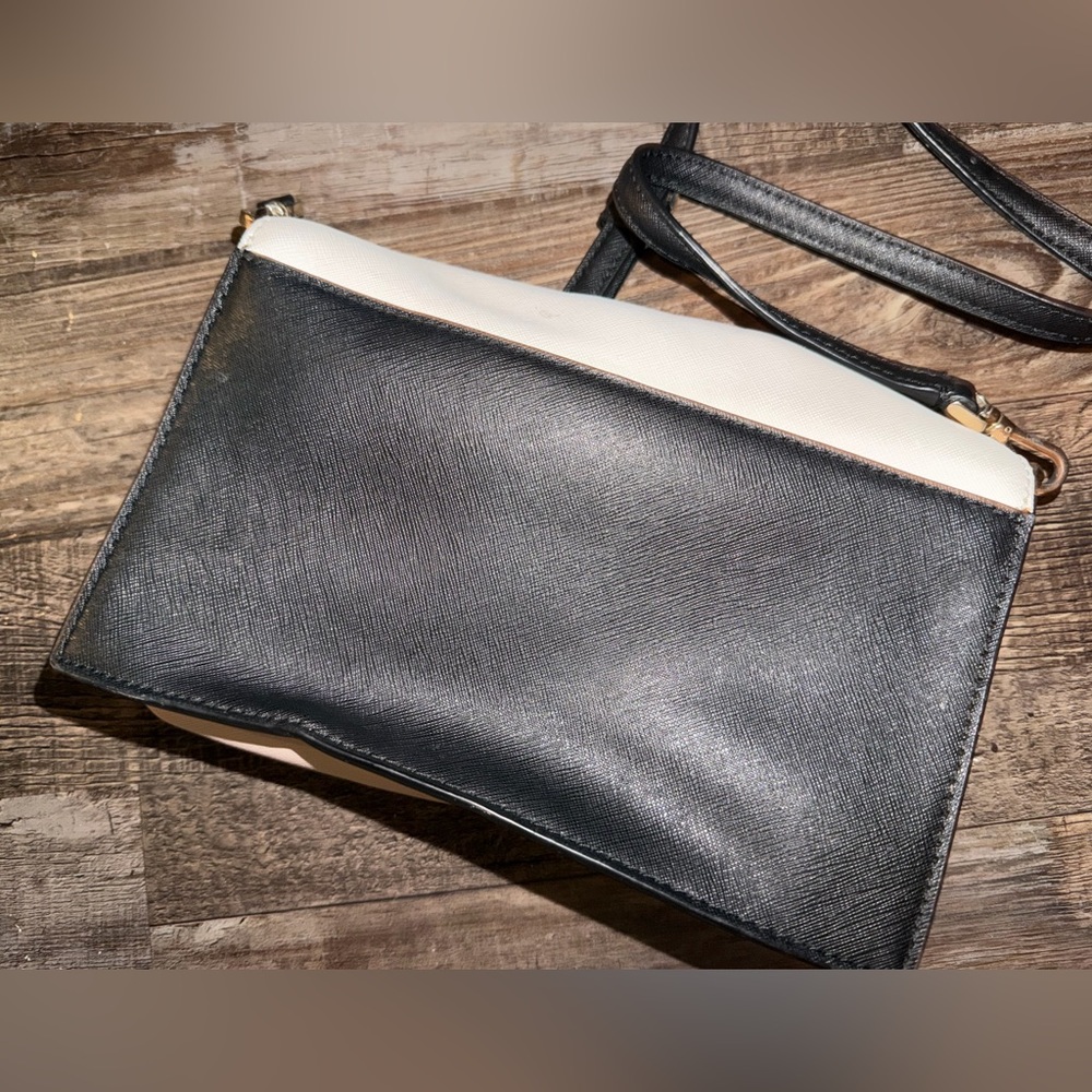Kate Spade Cameron Convertible Crossbody Bag Purse White Black - Picture 4 of 5
